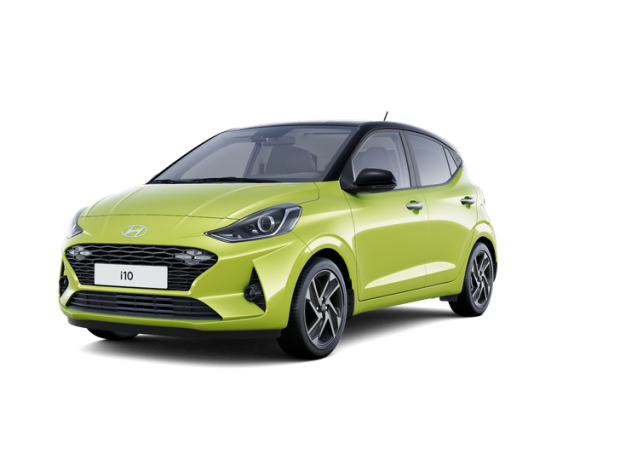 Nová i10 - Smart - 1,0i Benzín 46 kW 5st. manuální - Černý - Lucid Lime Metallic/ Black