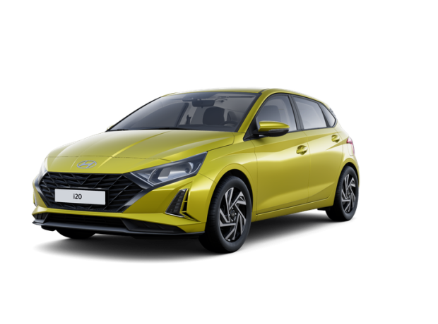 Nová i20 - Wave - 1,0 T-GDI Benzín 74 kW 6st. manuální - Černý - Lucid Lime Metallic