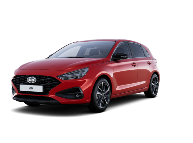 Nová i30 Hatchback - Family - 1,5i Benzín 71 kW 6st. manuální - Černý - Ultimate Red Metallic