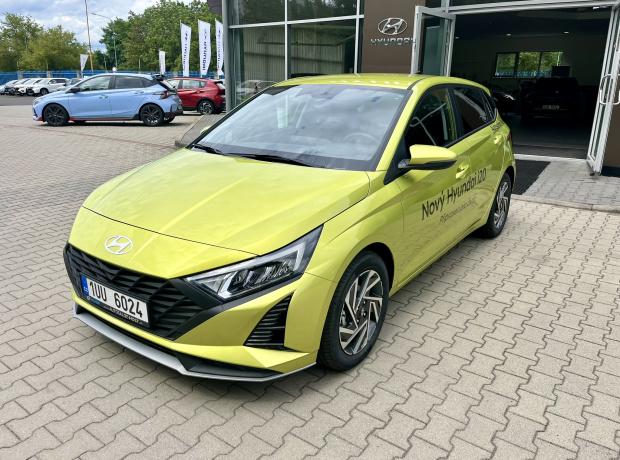 Nová i20 - Smart - 1,2i Benzín 62 kW 5st. manuální - Zelený - Lucid Lime Metallic