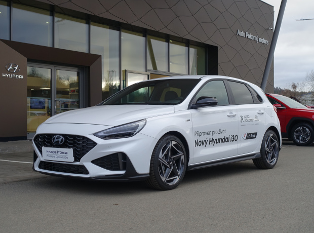 Nová i30 Hatchback - N Line Premium - 1,5 T-GDI MHEV Benzín 103 kW 7st. DCT - Černý - Serenity White