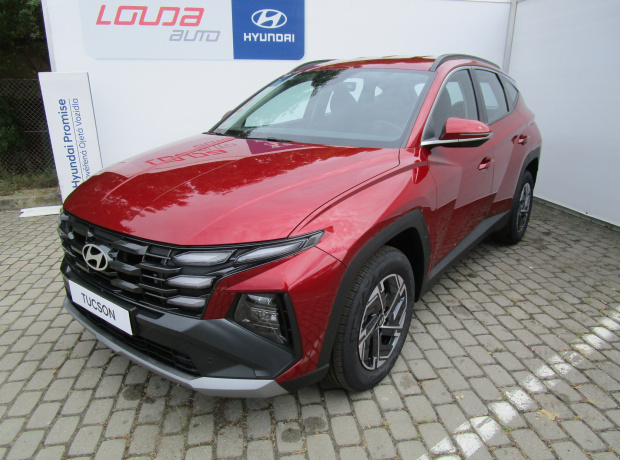 Nový TUCSON - SMART - 1,6 T-GDI MHEV 4×2 118 kW DCT - Černý - Ultimate Red Metallic